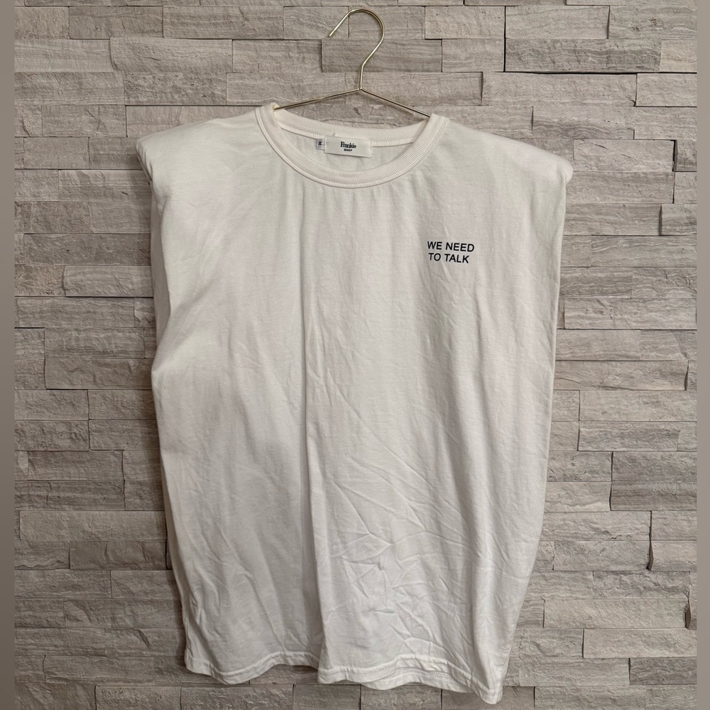 Frankie Shop White Tee with Text Print